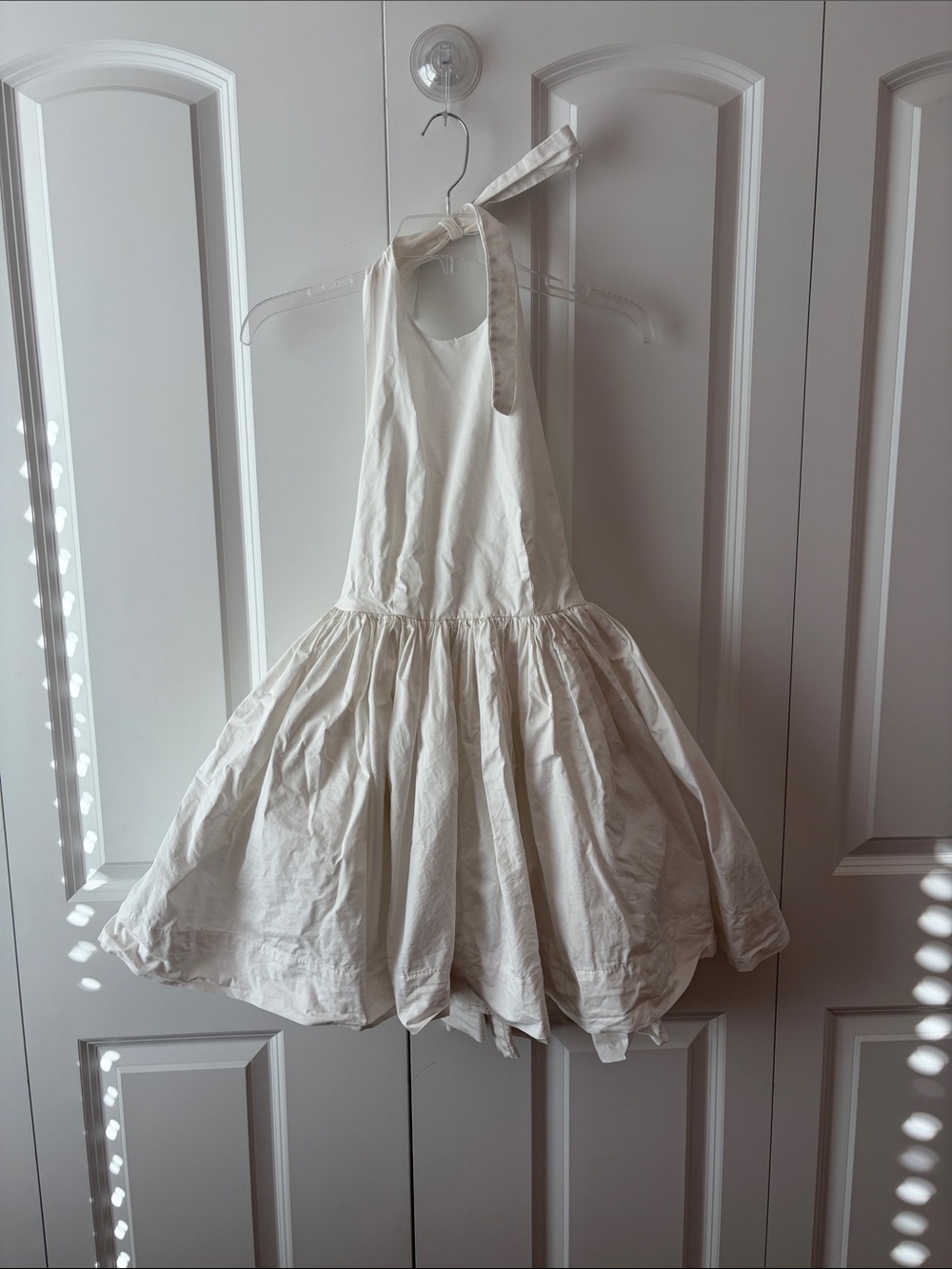 Vici Cream Halter Tie Backless Mini Dress Women's Size Small